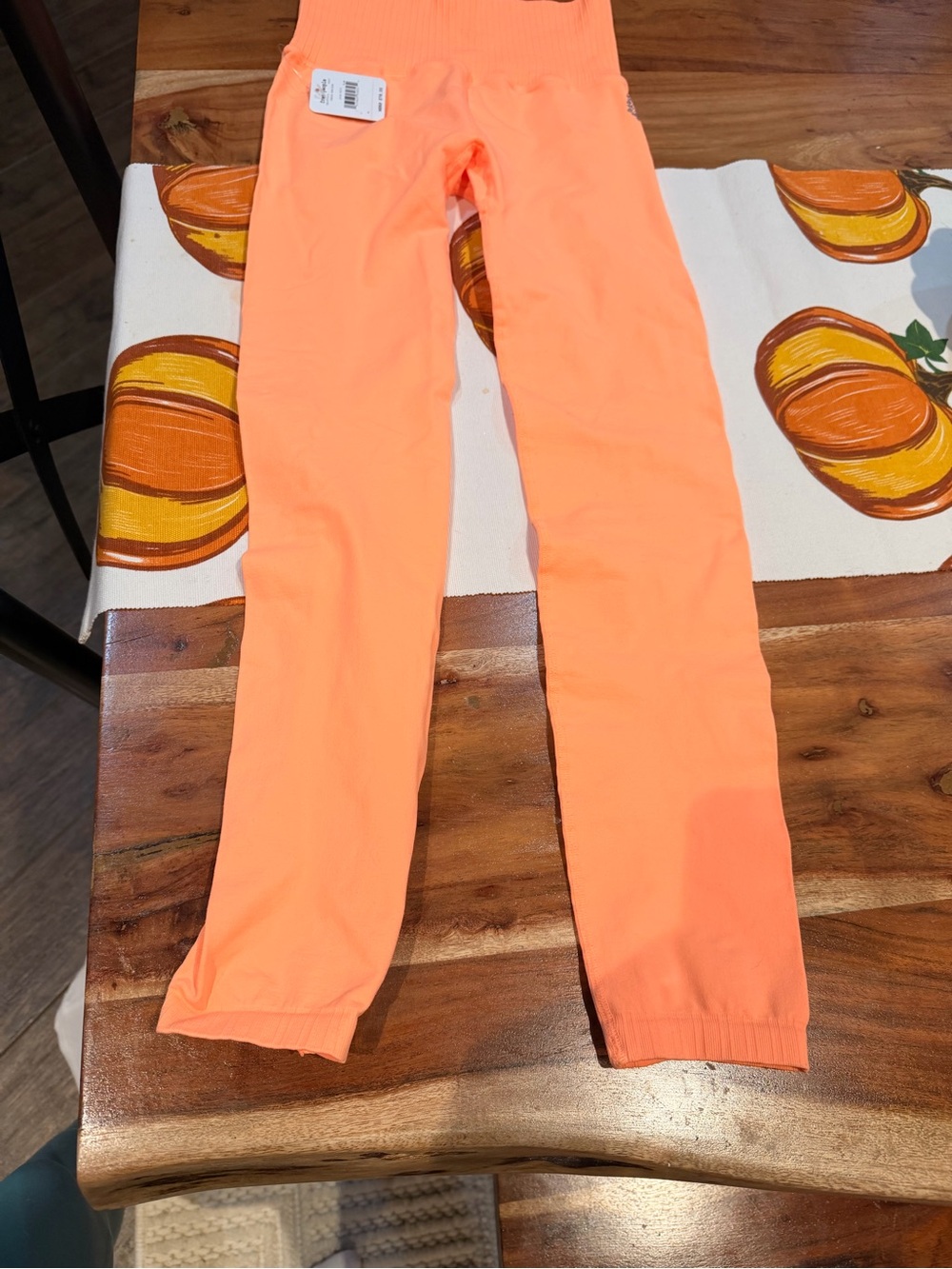 Free People Neon Coral High-Rise Leggings